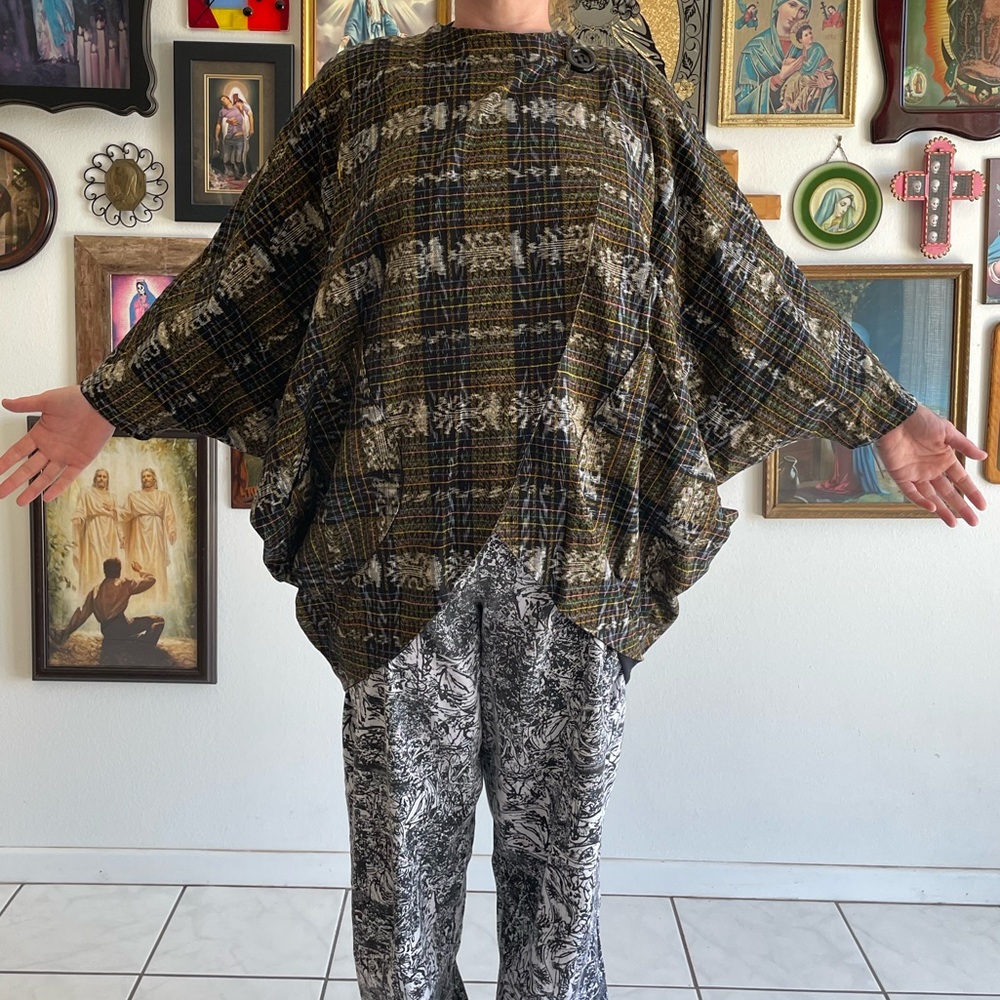 Vintage Shawl Coat with Pockets